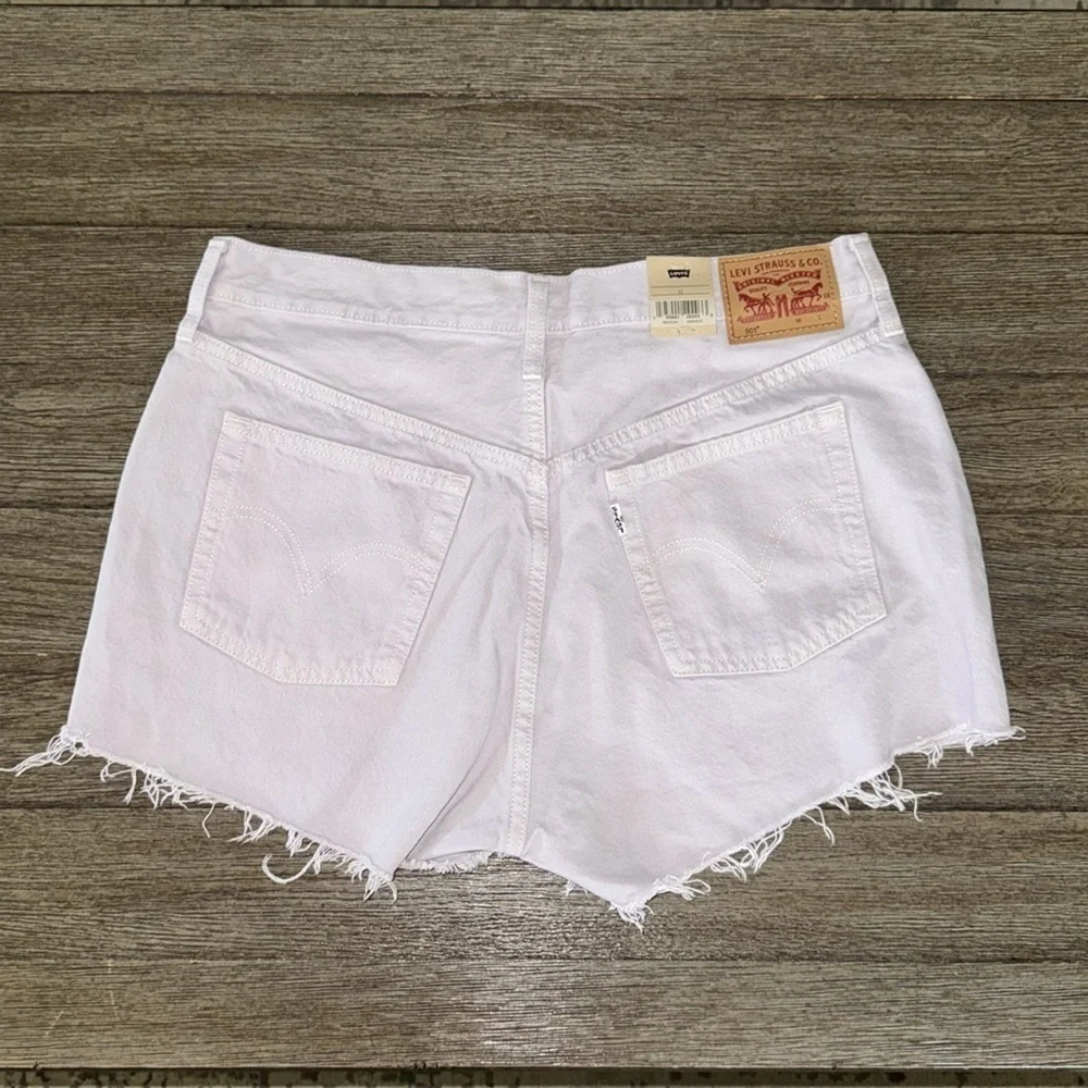 LEVI'S 501 HIGH RISE ORIGINAL DENIM JEAN SHORTS Washed Lilac